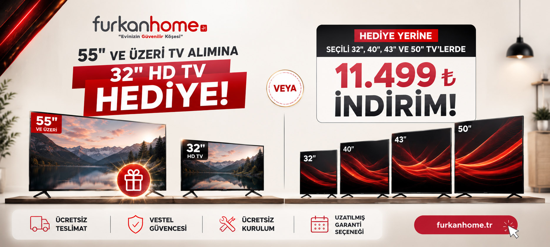 55 tv 32 hediye